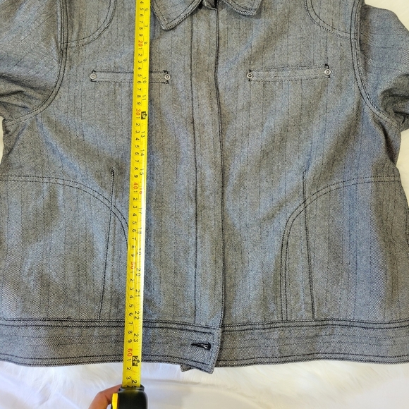 Liz Clairbone Womens Gray Denim Jacket - Picture 13 of 16